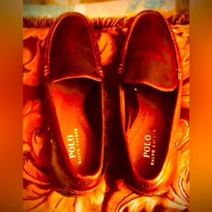 Men’s Ralph Lauren Polo Brown leather loafers, Redden Driving Shoes. 10.5 D.